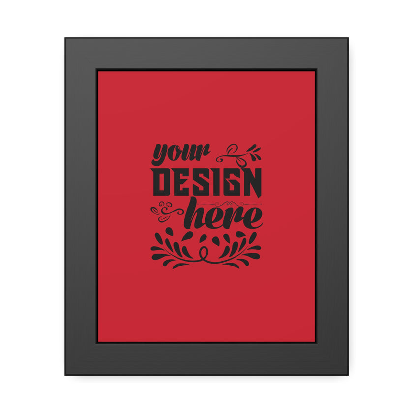 Customizable Framed Paper Poster with Matte Black Pinewood Frame Plexiglass