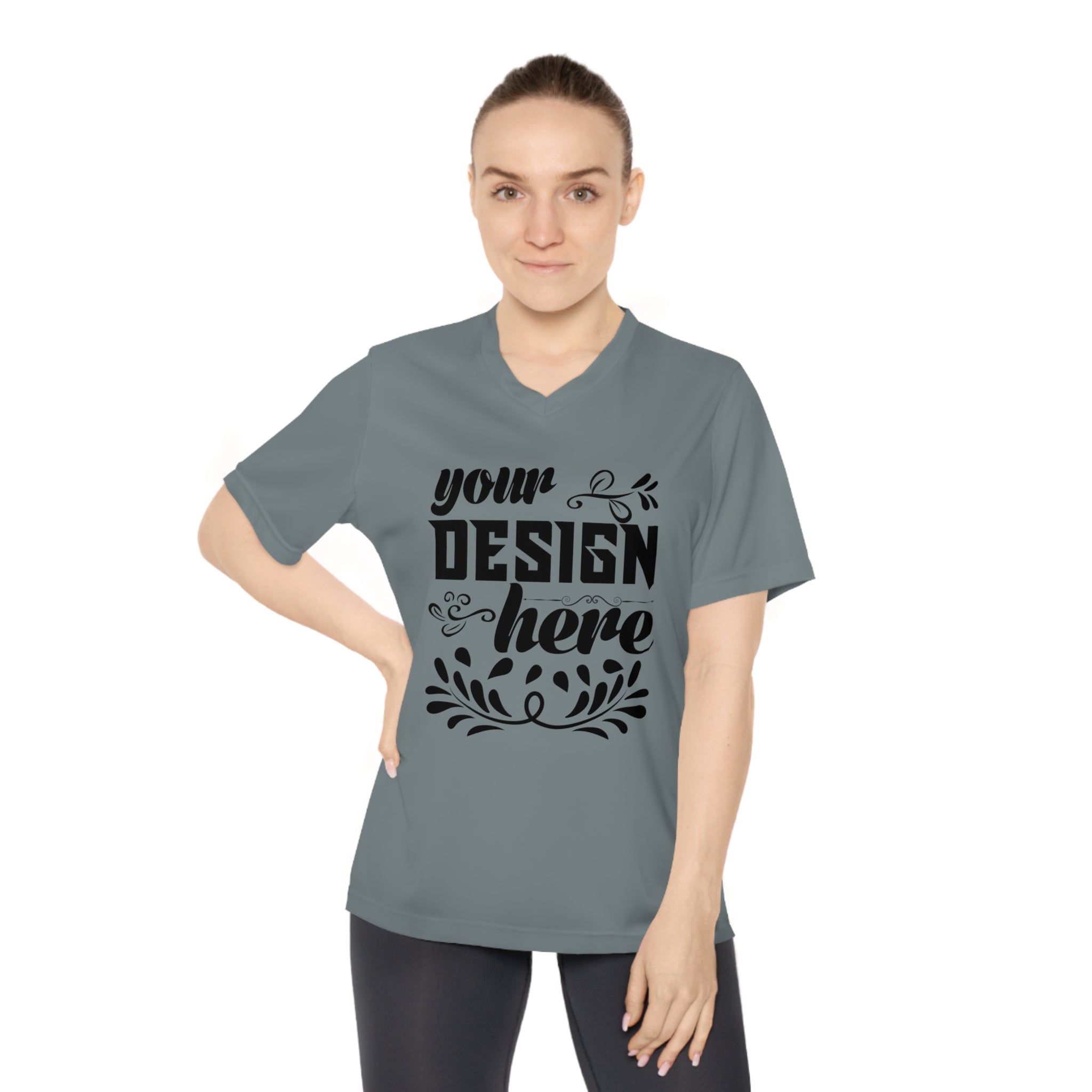 Customizable Team 365 TT11W Womens Performance V Neck T Shirt