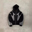 Nameria Unisex 3D Effect Zip Hoodie Relaxed Fit
