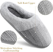 Women’s Memory Foam Plush Knit Slippers – Warm Cozy Indoor/Outdoor Comfort