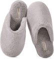 Women’s Plush Faux Fur Memory Foam Scuff Slippers – Cozy Indoor Slip-On House Shoes