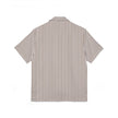 Men's Camp Collar Shirt | Linen-Texture Polyester Stripe