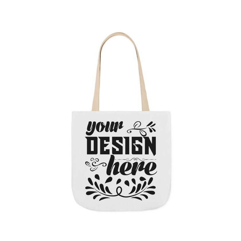 Customizable Canvas Tote Bag With 5 Color Strap Options All Over Print