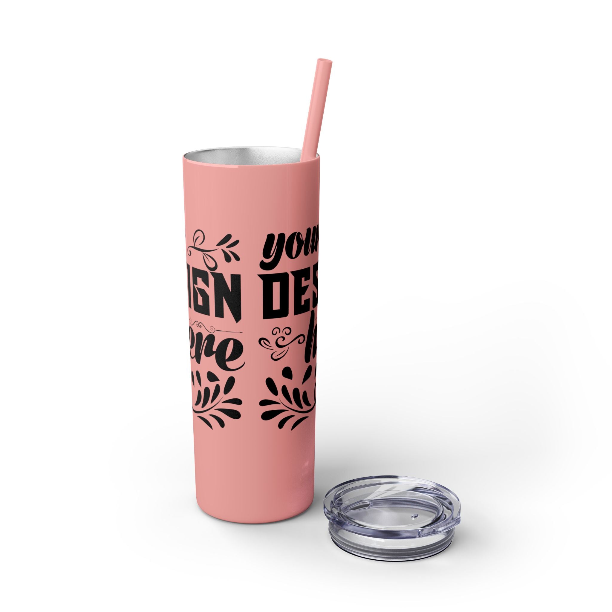 Customizable Maars 20oz Skinny Tumbler with Straw Stainless Steel