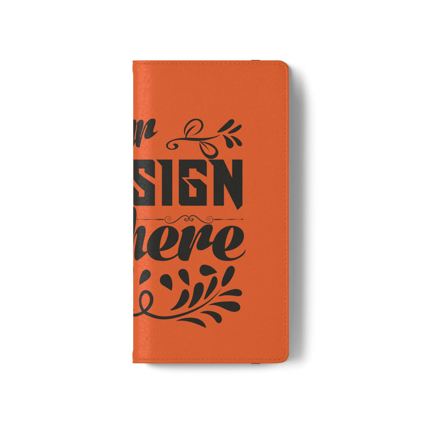 Customizable Flip Folio Phone Case With Card Slots Stand And Elastic Strap