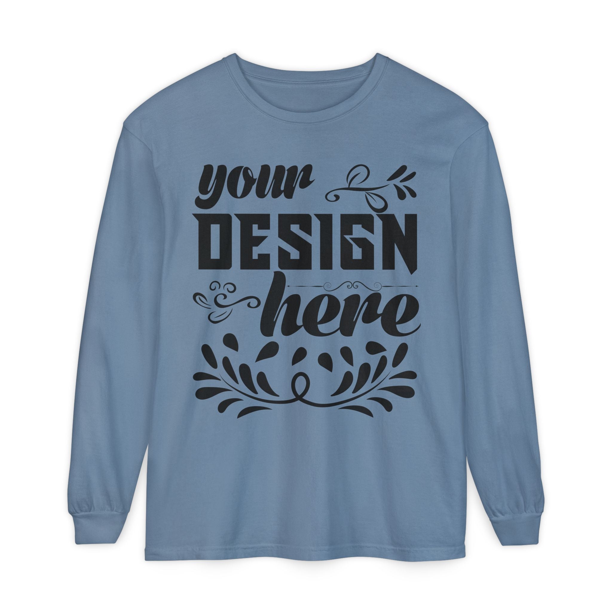 Customizable Comfort Colors 6014 Unisex Garment Dyed Long Sleeve T Shirt