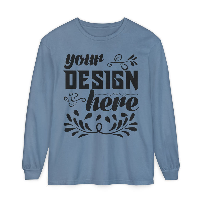 Customizable Comfort Colors 6014 Unisex Garment Dyed Long Sleeve T Shirt