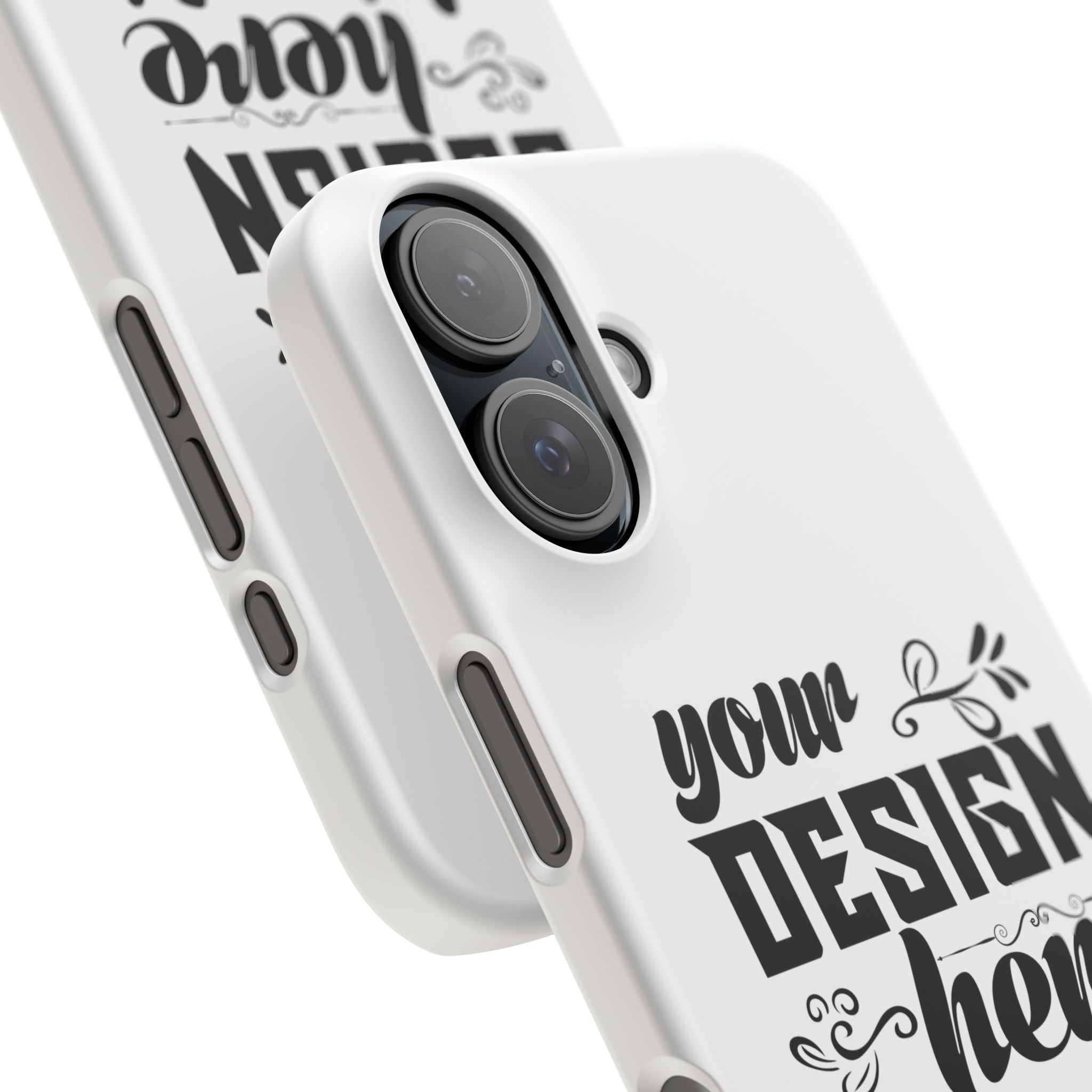 Customizable Snap Phone Case Slim Lightweight Polycarbonate Gloss Or Matte