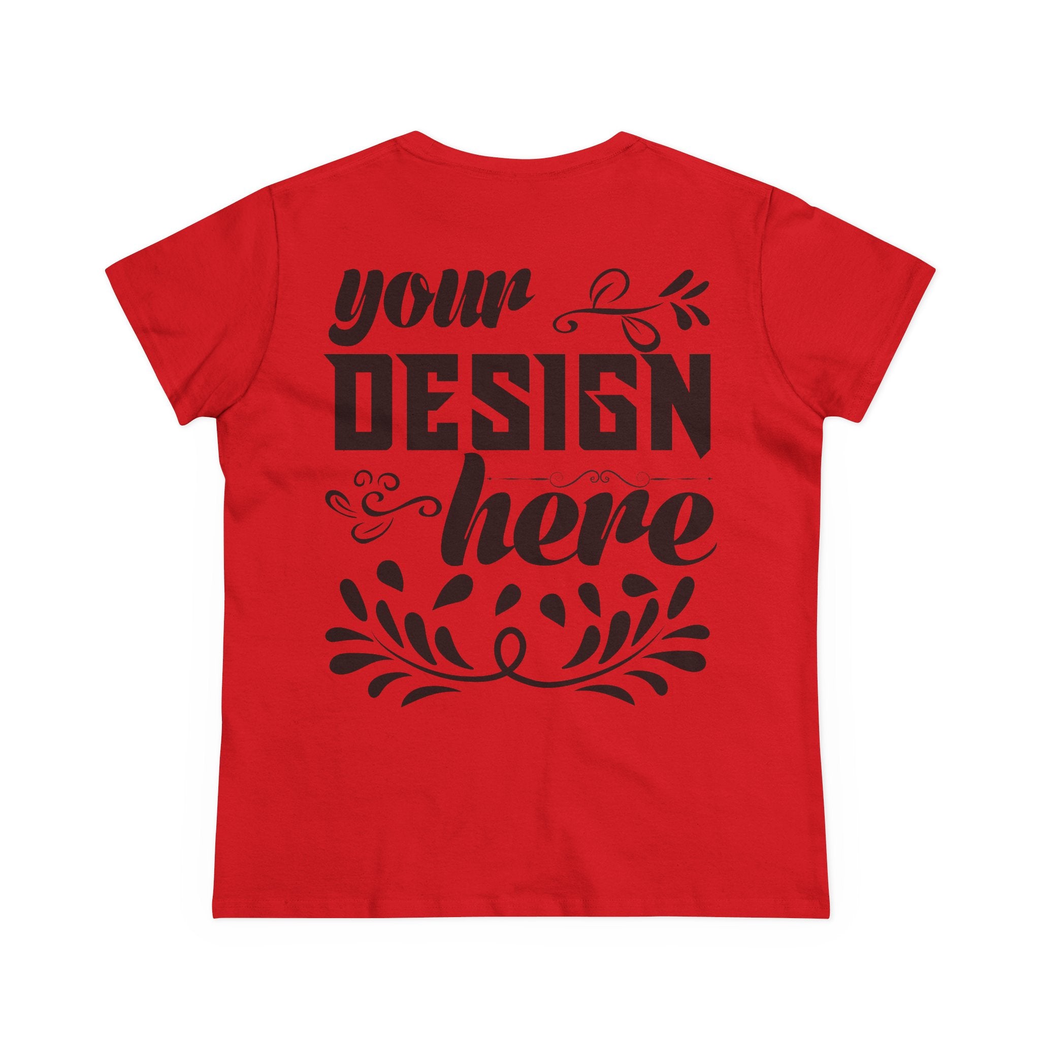 Customizable Gildan 5000L Womens Midweight Cotton Short Sleeve T-Shirt