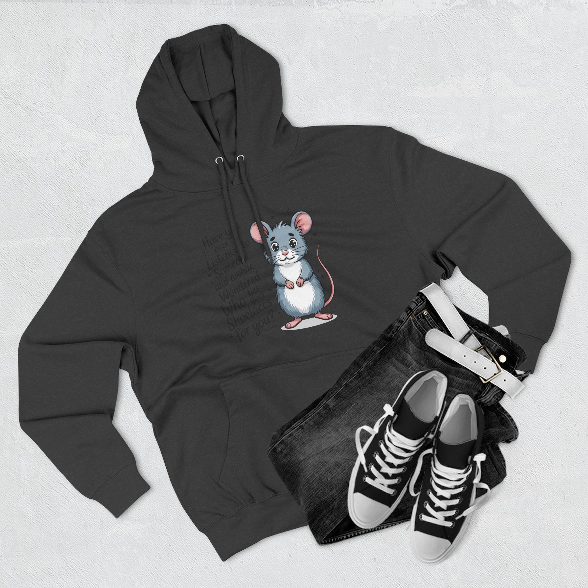 Lane Seven LS14001 Fleece Hoodie | Mouse Graphic Print