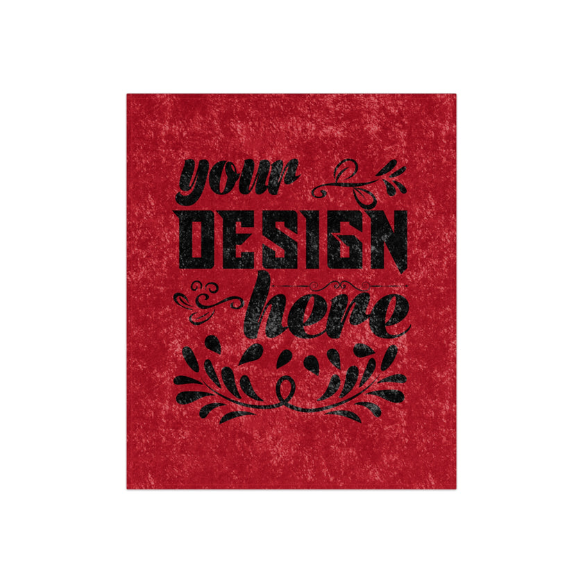 Customizable Crushed Velvet Throw Blanket 50x60 Shiny One Sided Print