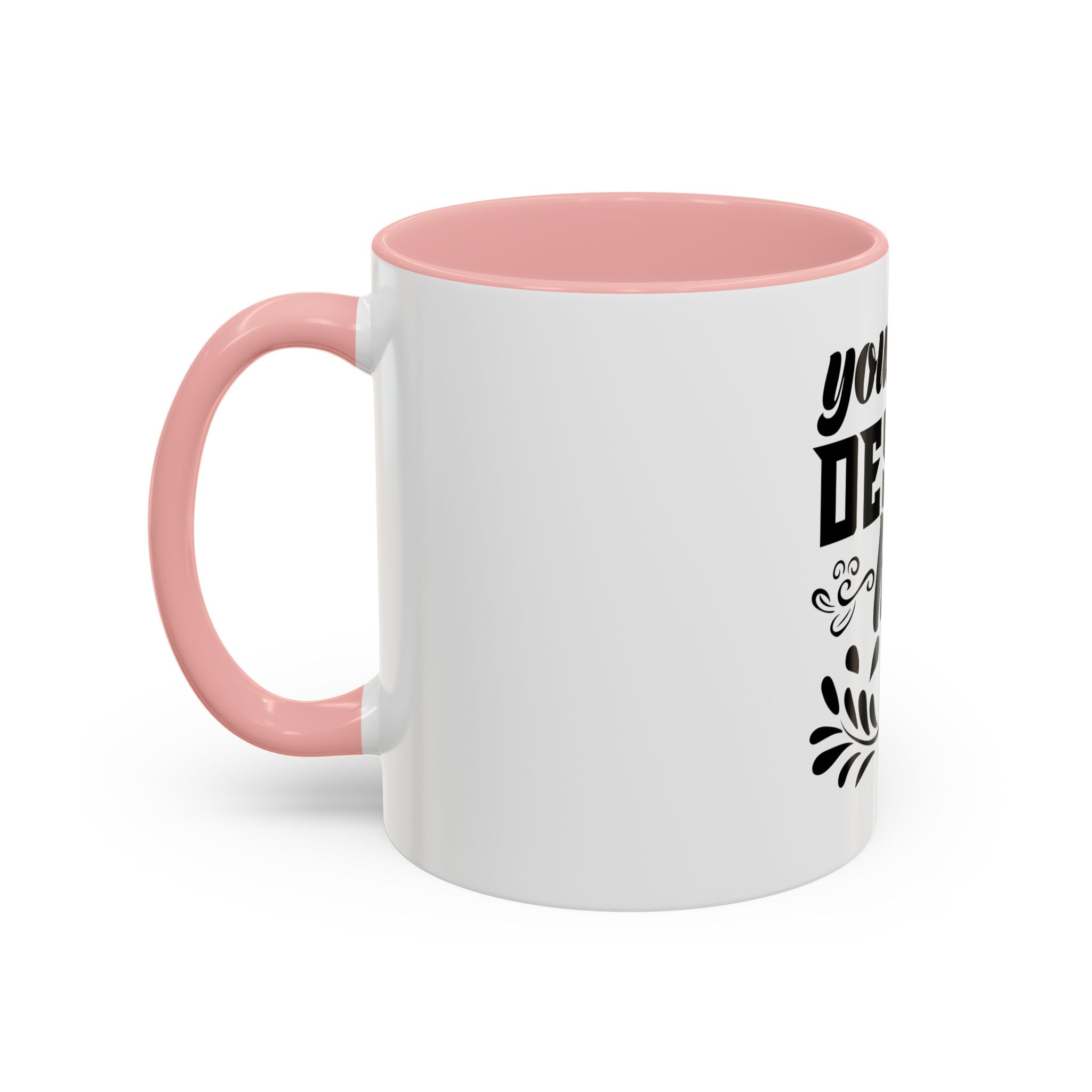 Customizable Accent Coffee Mug 11oz and 15oz Colored Interior Handle