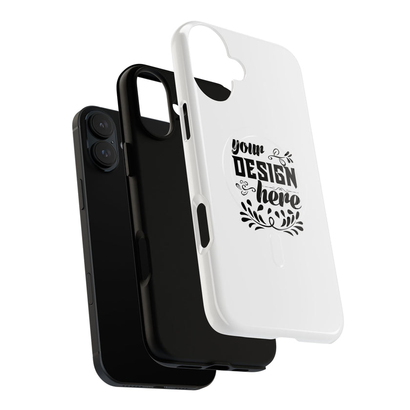 Customizable Tough Magnetic Phone Case Dual Layer Polycarbonate TPU Liner