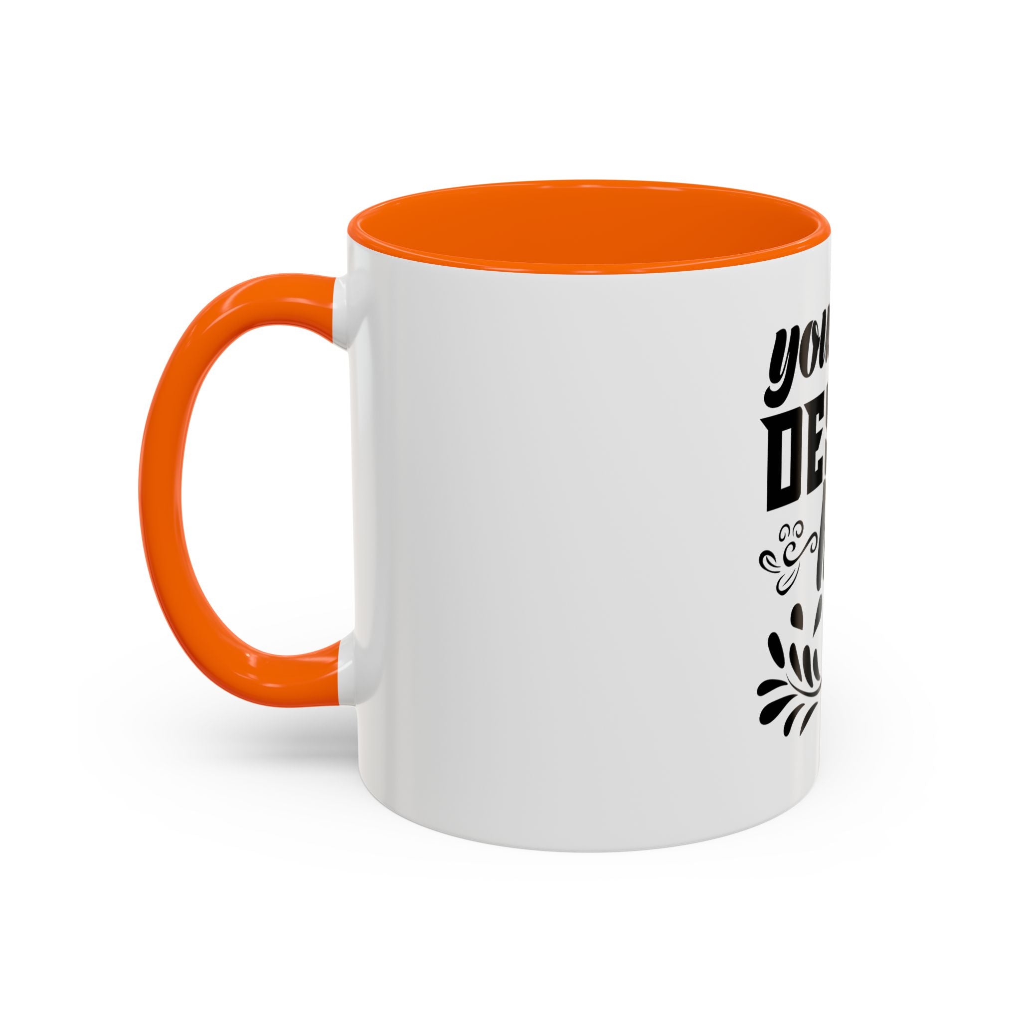 Customizable Accent Coffee Mug 11oz and 15oz Colored Interior Handle