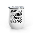 Customizable Polar Camel 12oz Stainless Steel Wine Tumbler Cup Lid