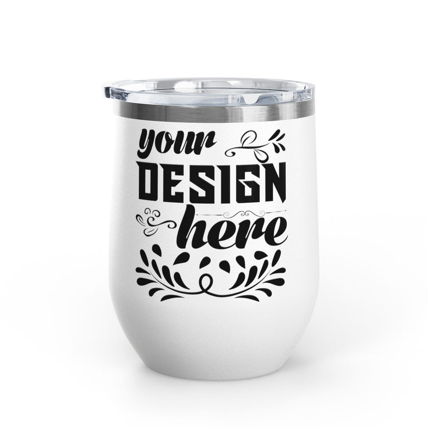 Customizable Polar Camel 12oz Stainless Steel Wine Tumbler Cup Lid