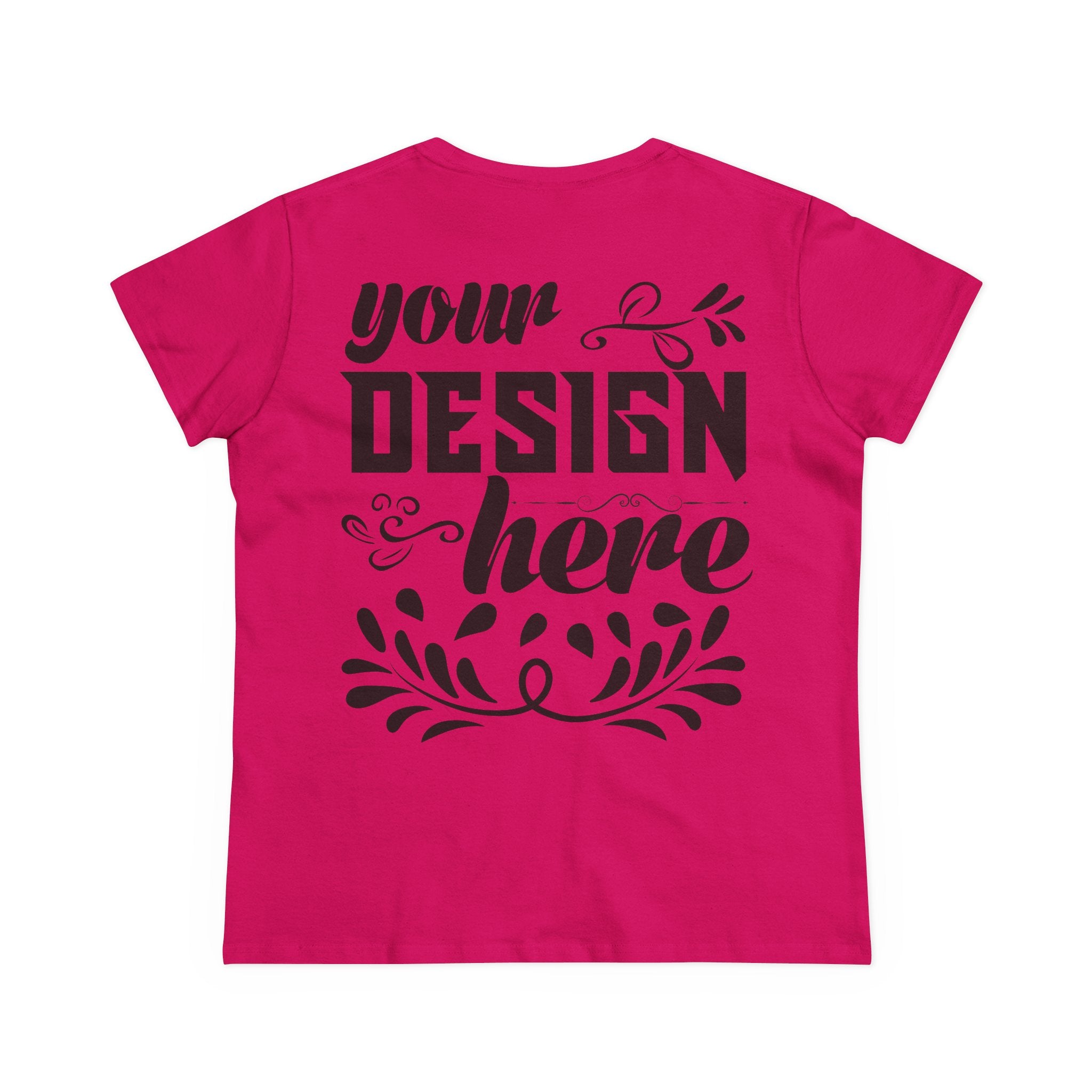 Customizable Gildan 5000L Womens Midweight Cotton Short Sleeve T-Shirt