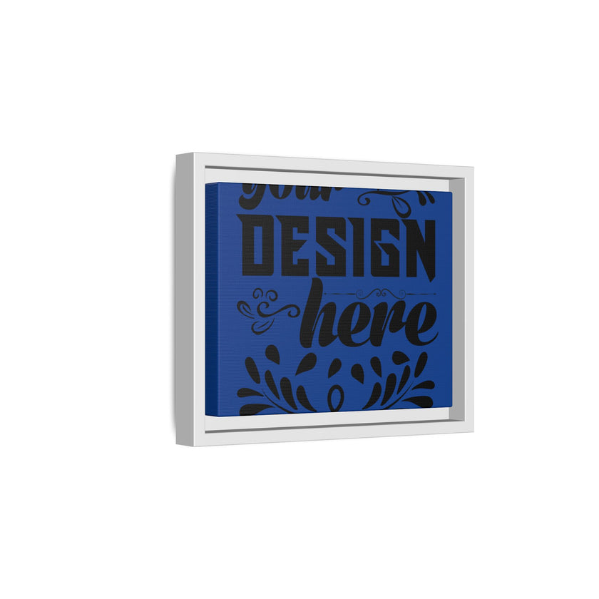 Customizable Framed Matte Canvas Print with Pinewood Frame Sawtooth Hanger