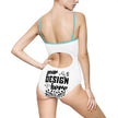 Customizable Women One-Piece Swimsuit With Back Cutout AOP