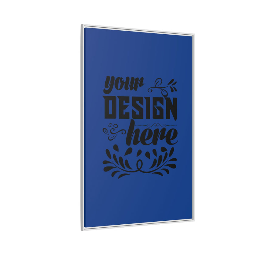 Customizable Framed Matte Canvas Print with Pinewood Frame Sawtooth Hanger