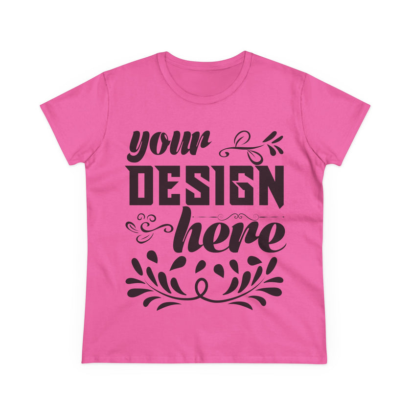 Customizable Gildan 5000L Womens Midweight Cotton Short Sleeve T-Shirt