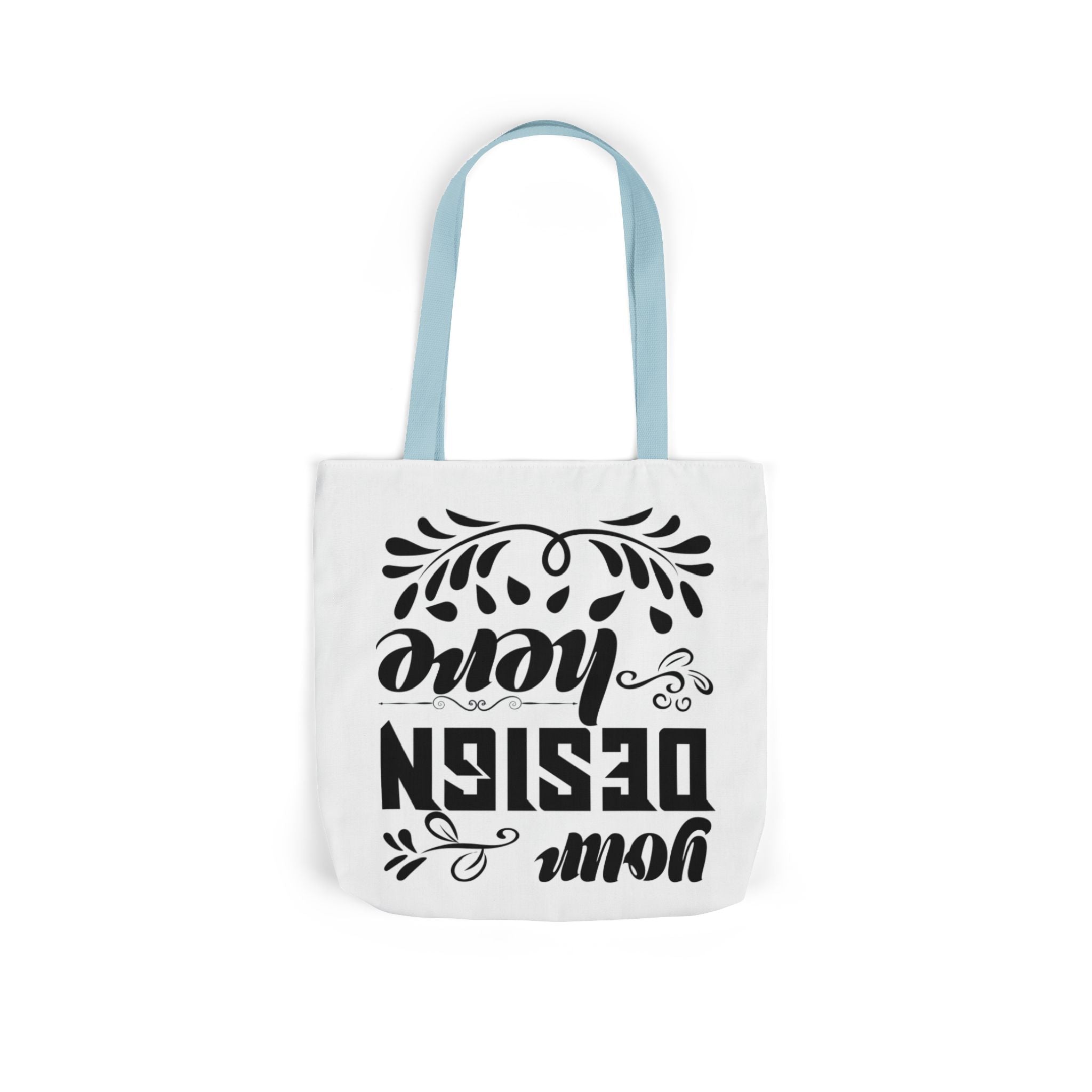 Customizable Canvas Tote Bag With 5 Color Strap Options All Over Print