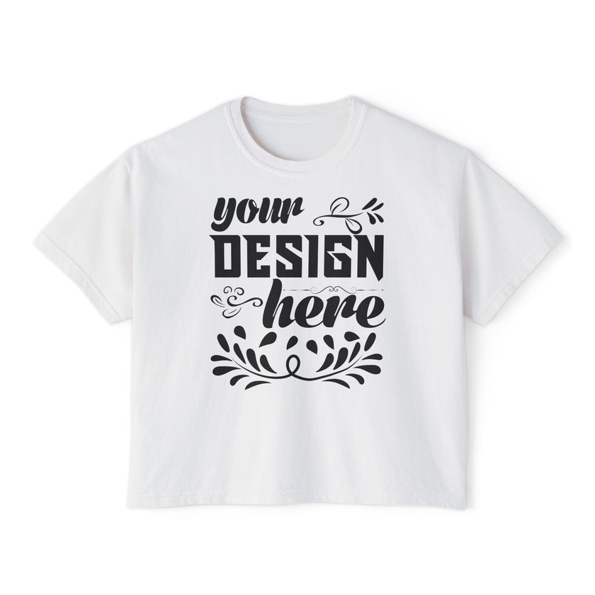 Customizable Comfort Colors 3023CL Womens Boxy Pigment Dyed T-Shirt