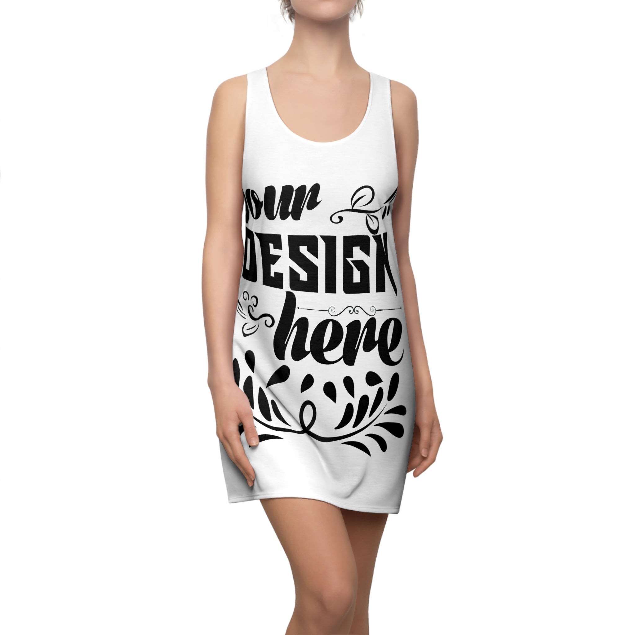Customizable Women’s Racerback Dress AOP Lightweight Polyester Sport Fit