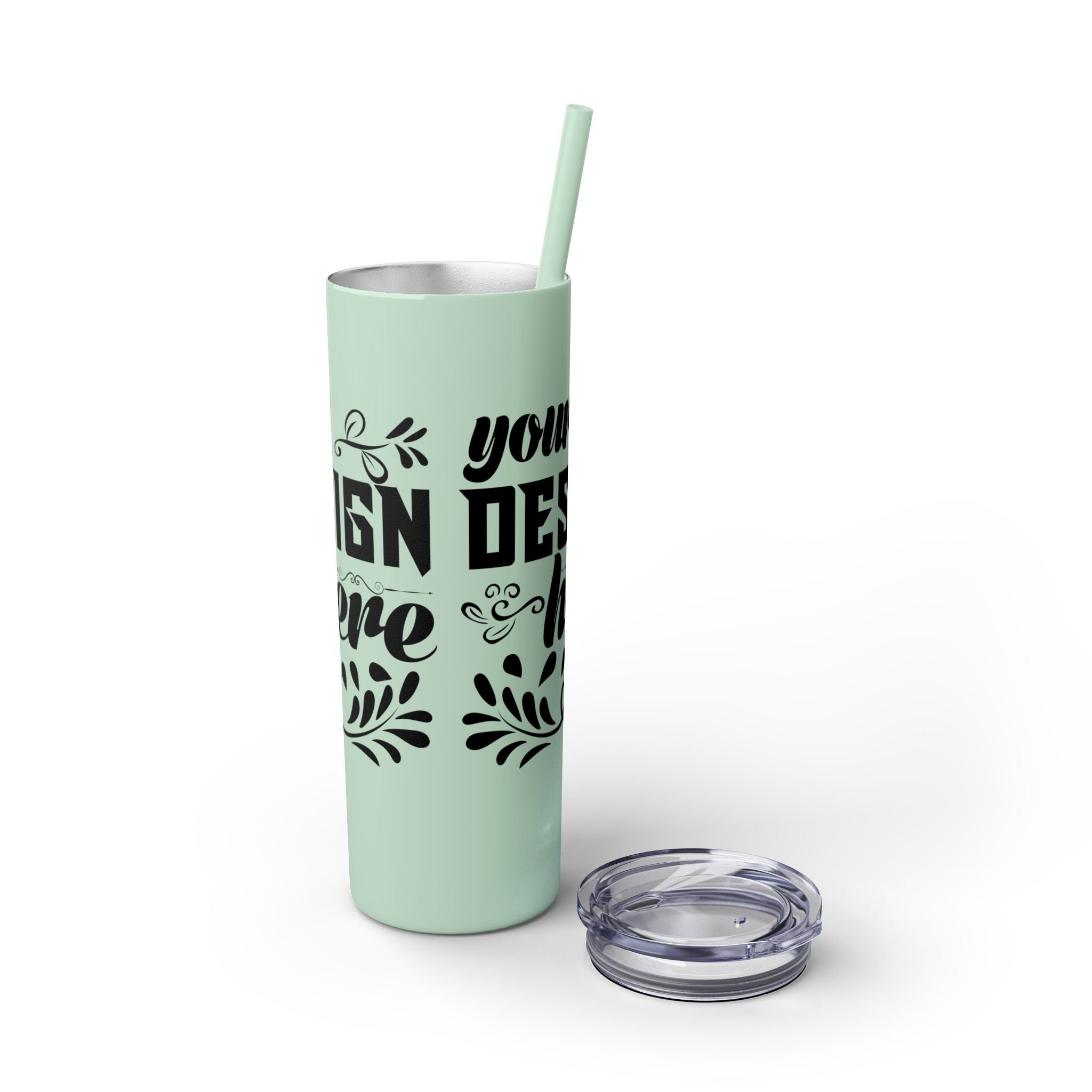 Customizable Maars 20oz Skinny Tumbler with Straw Stainless Steel