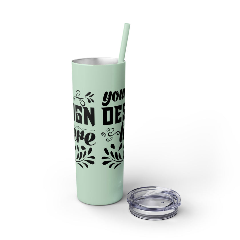 Customizable Maars 20oz Skinny Tumbler with Straw Stainless Steel