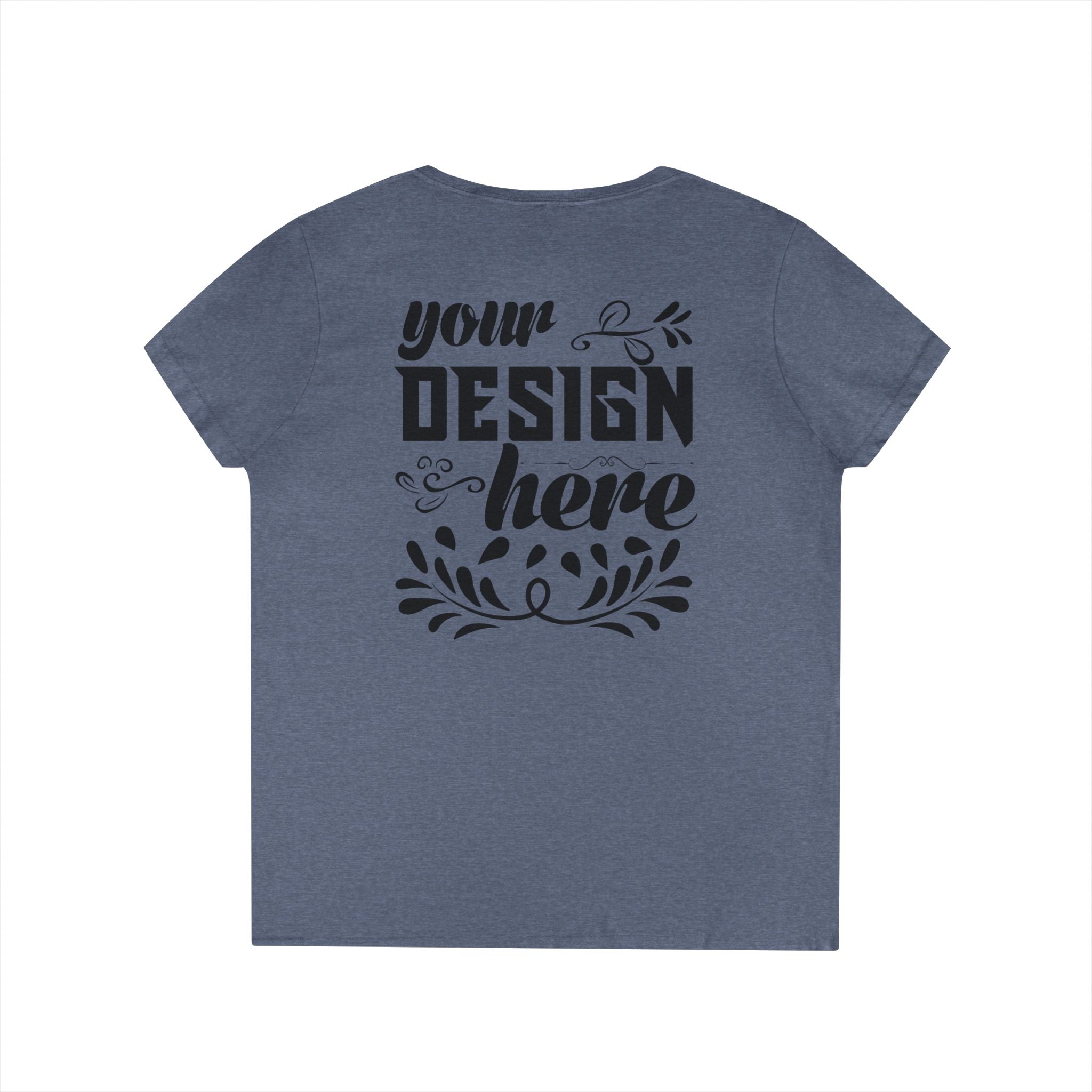 Customizable Gildan 5V00L Womens V Neck T Shirt Semi Fitted Cotton