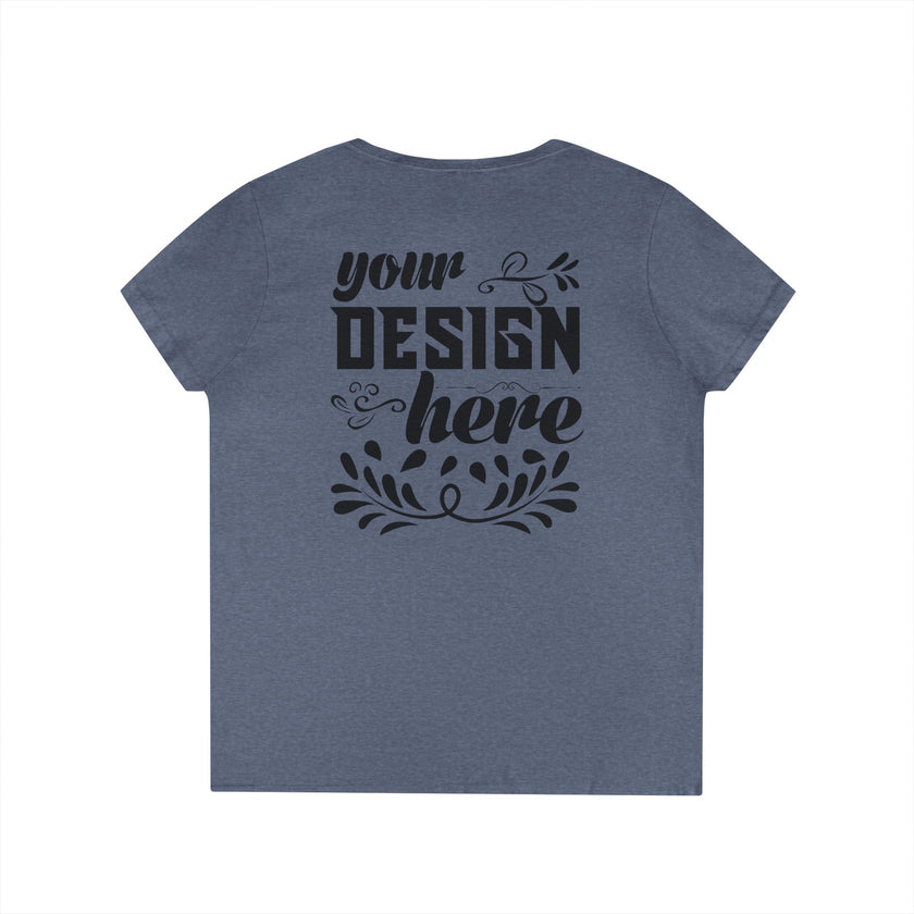 Customizable Gildan 5V00L Womens V Neck T Shirt Semi Fitted Cotton