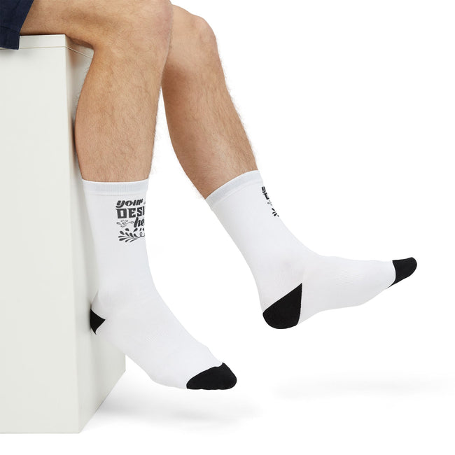 Customizable Crew Socks Polyester Nylon Acrylic Spandex One Size