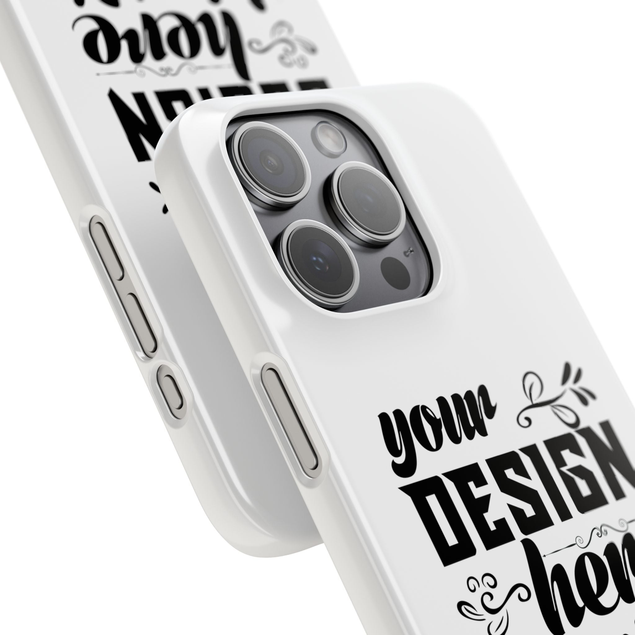 Customizable Snap Phone Case Slim Lightweight Polycarbonate Gloss Or Matte