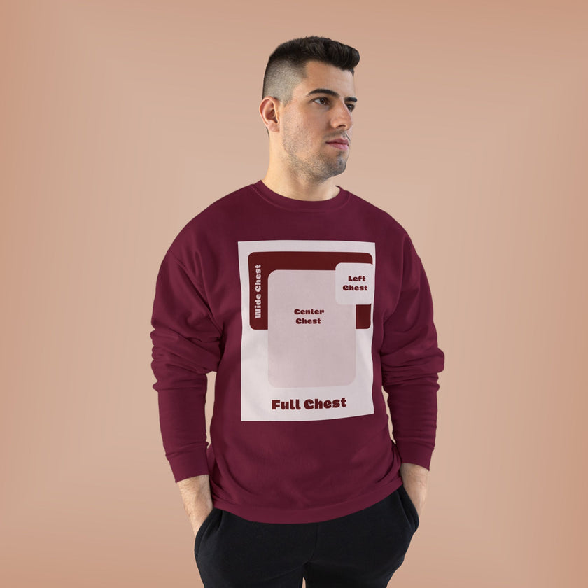 Customizable Unisex Hanes P160 EcoSmart Crewneck Sweatshirt Custom Print