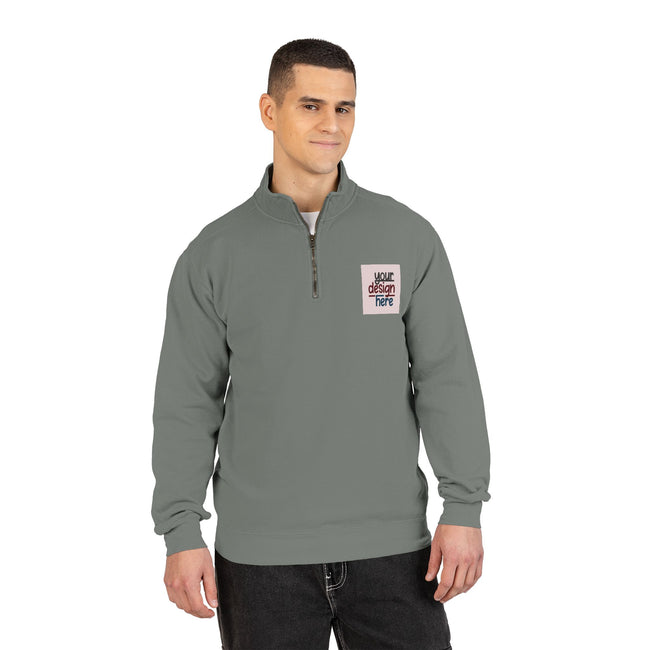 Customizable Comfort Colors 1580 Unisex Quarter Zip Sweatshirt