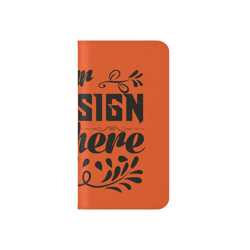 Customizable Flip Folio Phone Case With Card Slots Stand And Elastic Strap