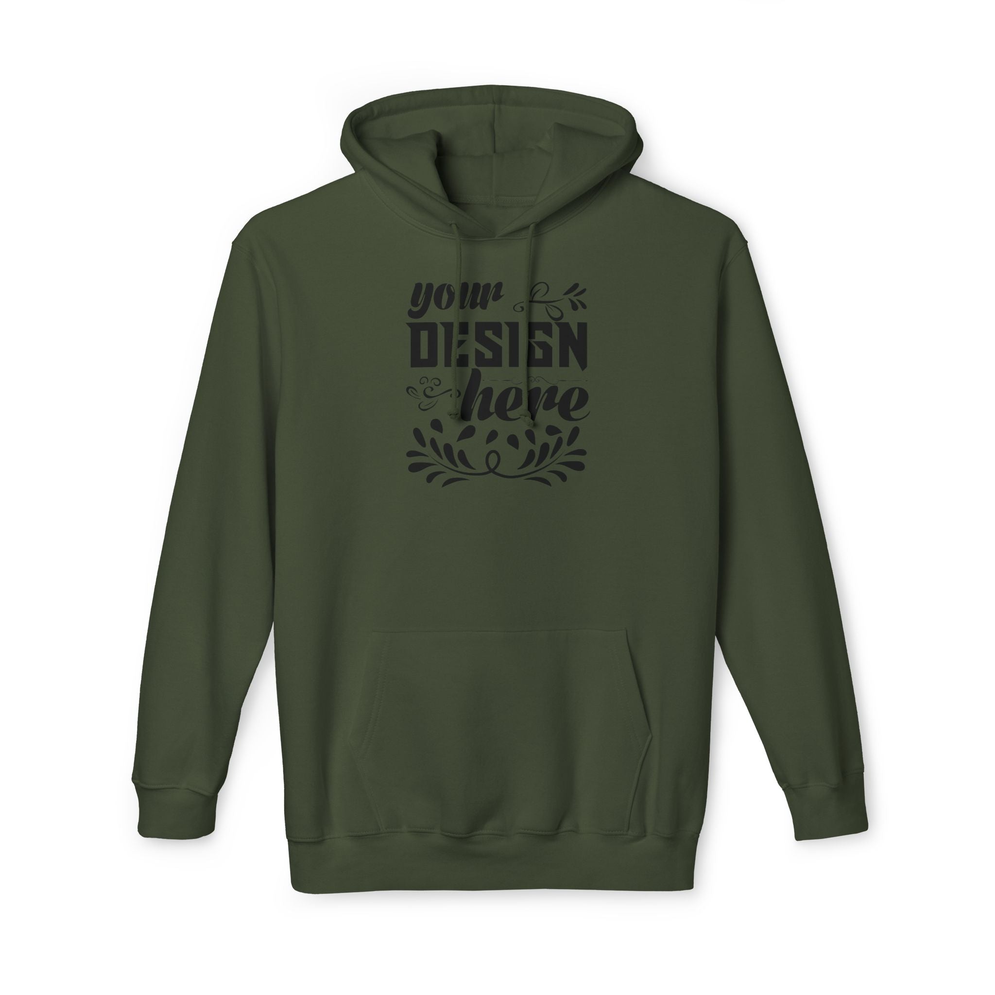 Customizable Bayside 960 Unisex Heavyweight Hooded Sweatshirt Made in US