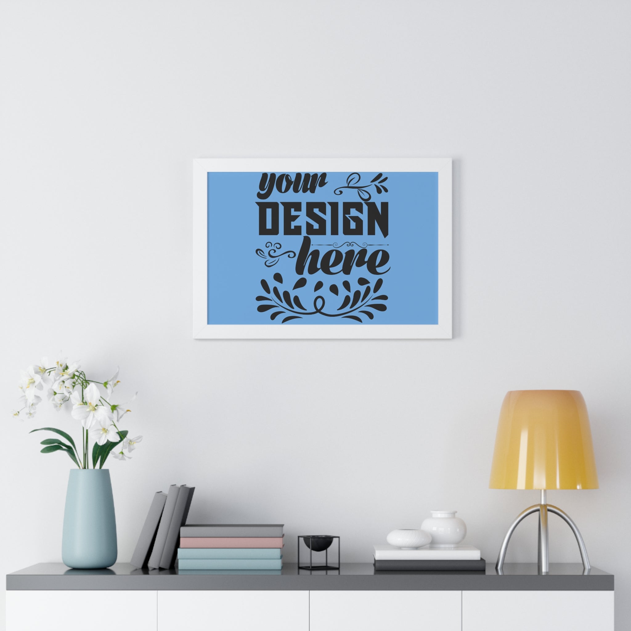 Customizable Framed Horizontal Poster on Matte Paper with Acrylic Cover