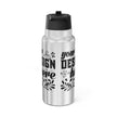 Customizable 32oz Stainless Steel Gator Tumbler Bottle with Straw Lid