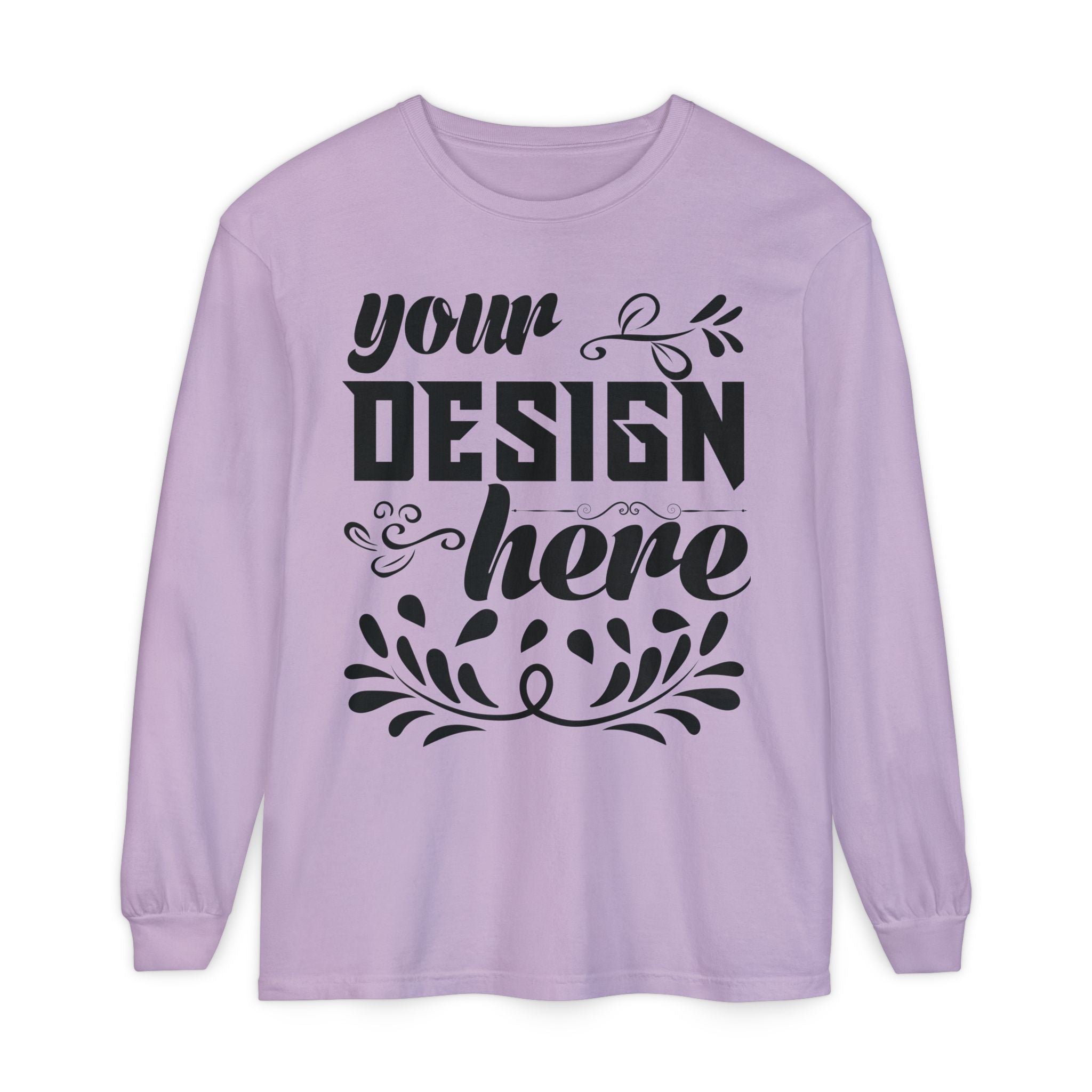 Customizable Comfort Colors 6014 Unisex Garment Dyed Long Sleeve T Shirt