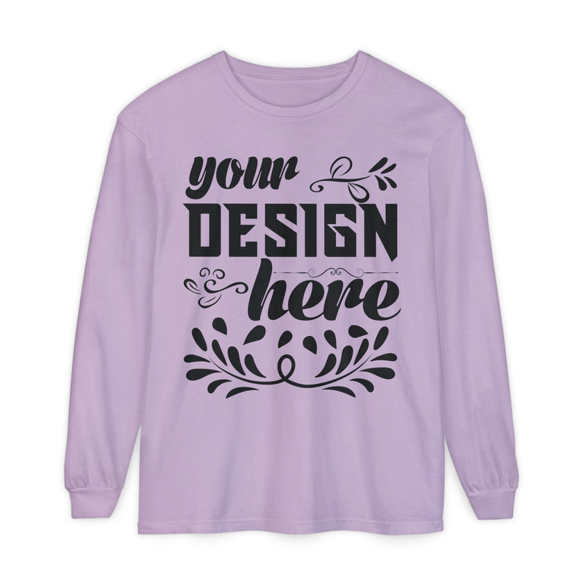 Customizable Comfort Colors 6014 Unisex Garment Dyed Long Sleeve T Shirt