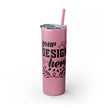Customizable Maars 20oz Skinny Tumbler with Straw Stainless Steel