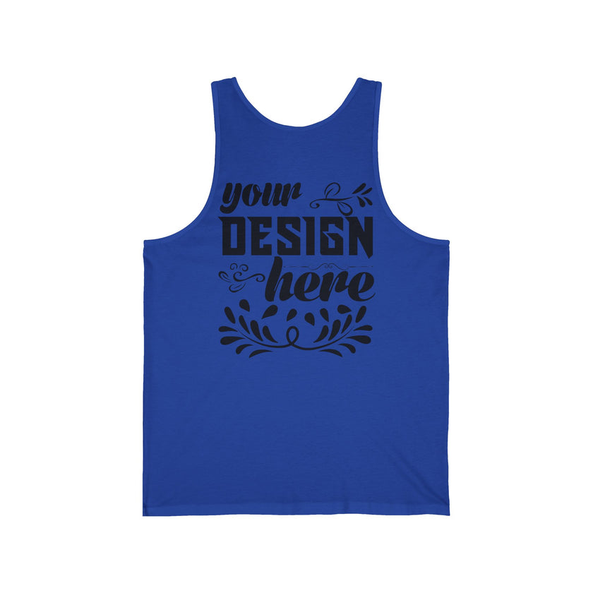 Customizable Bella+Canvas 3480 Unisex Jersey Tank Top Lightweight Retail Fit