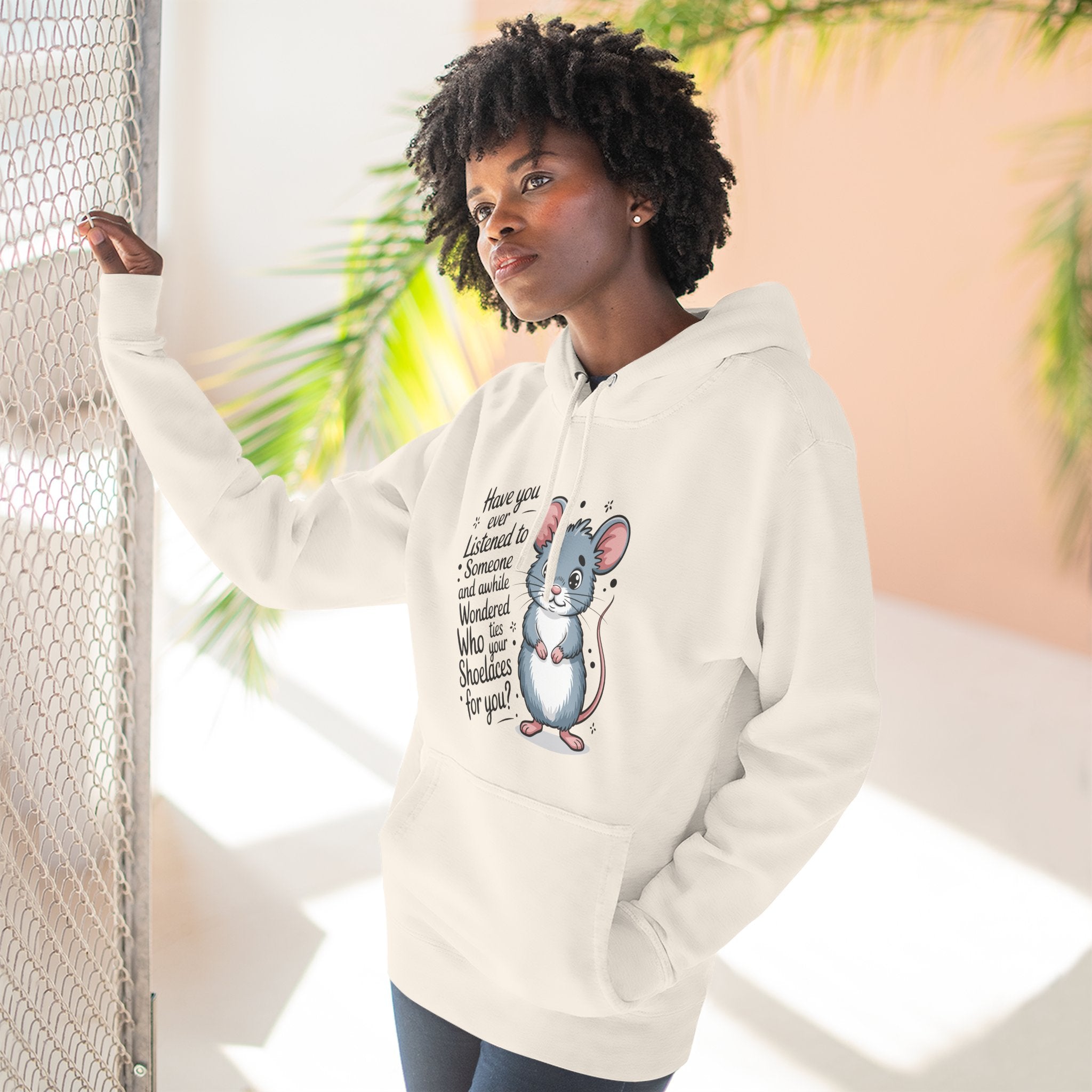 Lane Seven LS14001 Fleece Hoodie | Mouse Graphic Print