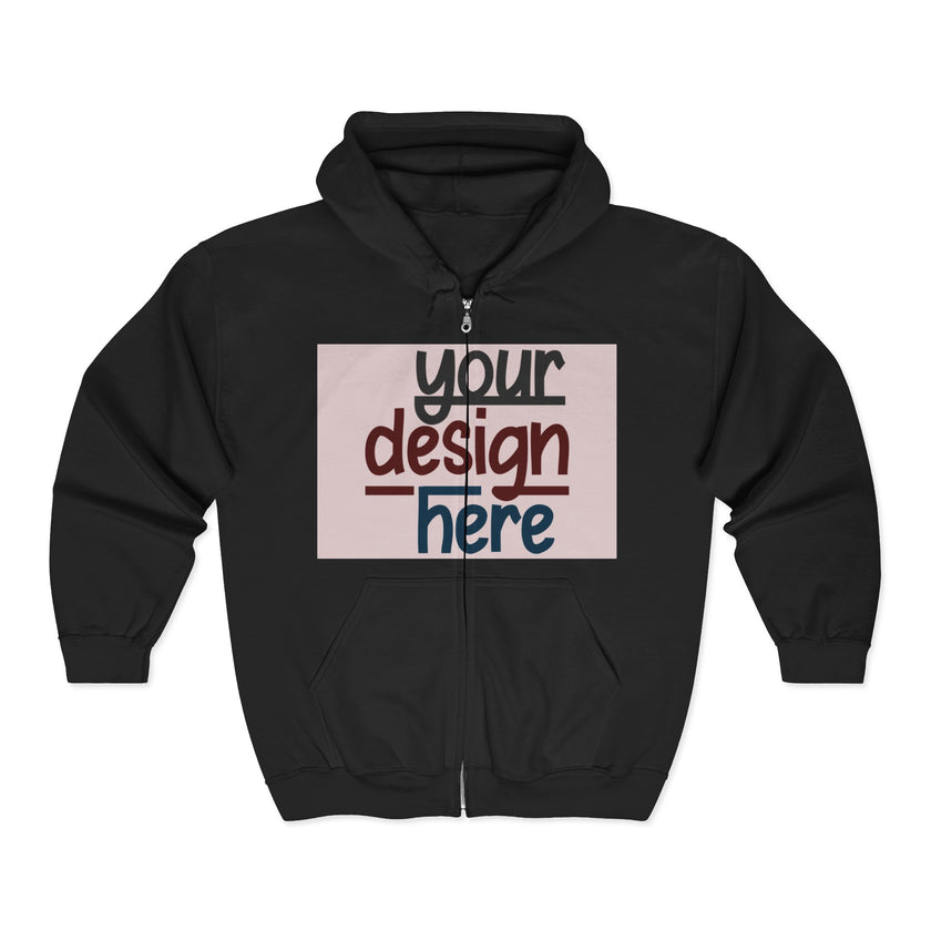 Customizable Gildan 18600 Unisex Heavy Blend Full Zip Hoodie