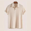 Nameria Men's Lapel Rhombic Knit Short Sleeve Polo