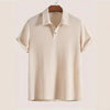 Nameria Men's Lapel Rhombic Knit Short Sleeve Polo