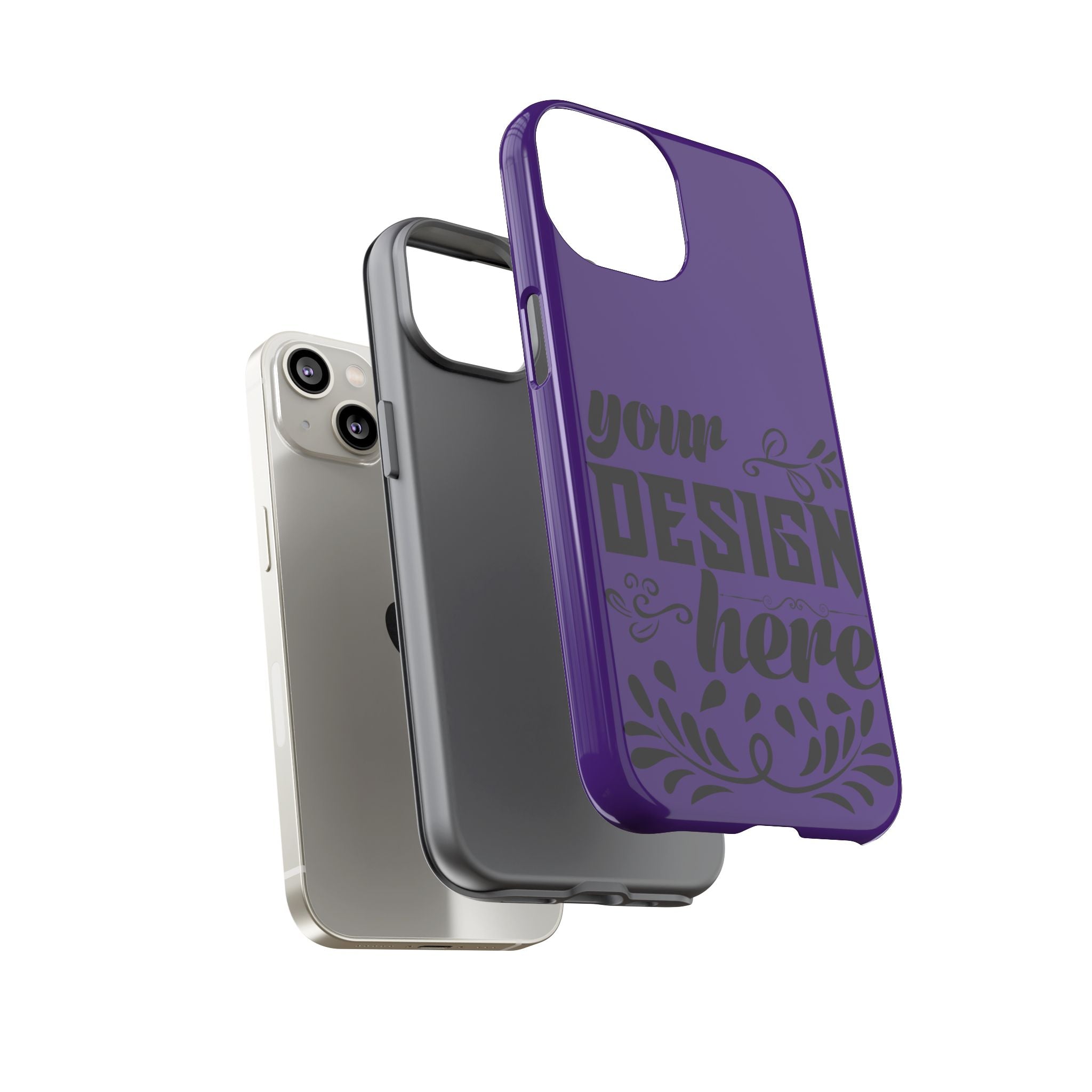 Customizable Tough Dual Layer Phone Case Polycarbonate TPU Liner Protective