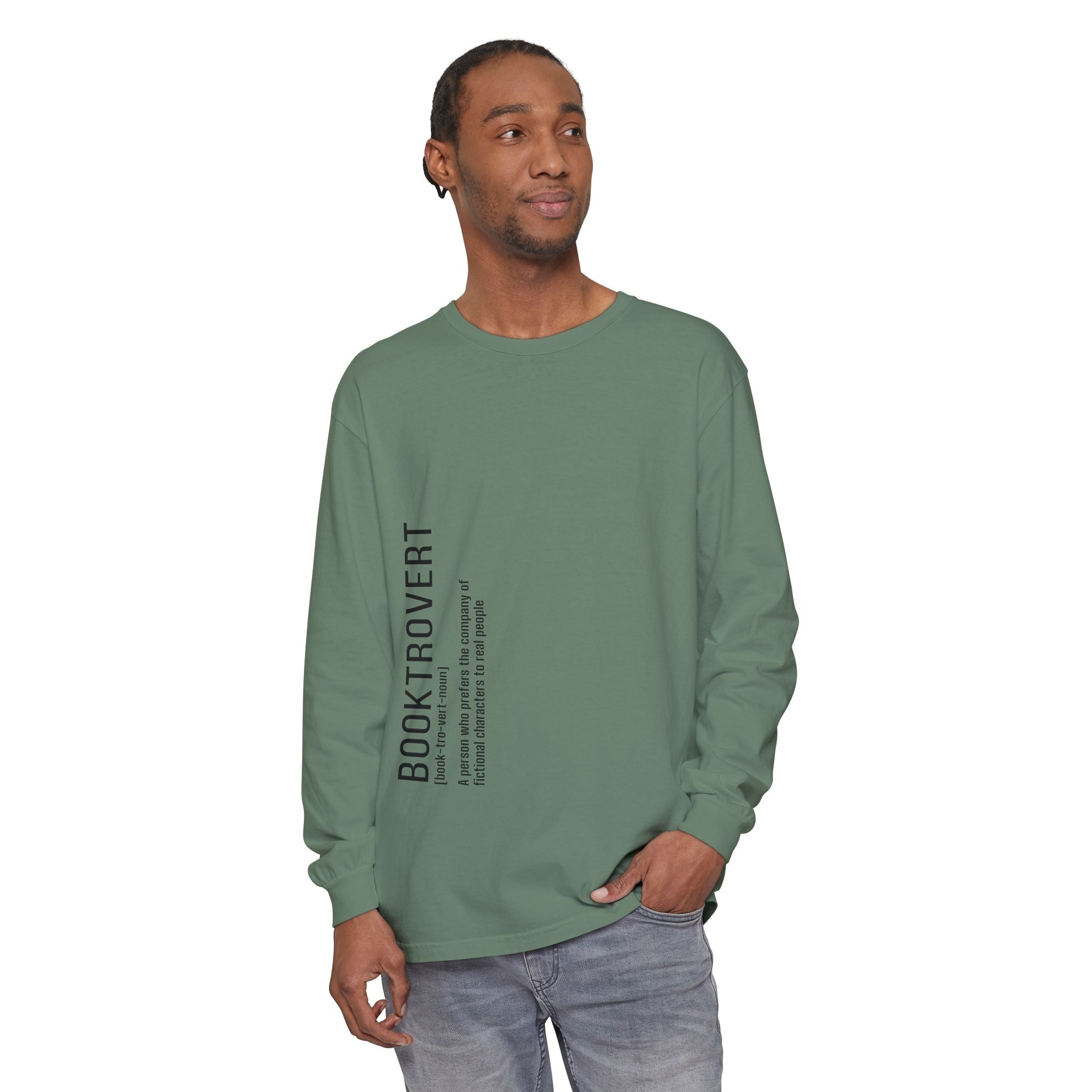 Comfort Colors 6014 Unisex  Long Sleeve T-Shirt | Booktrovert Graphic Print
